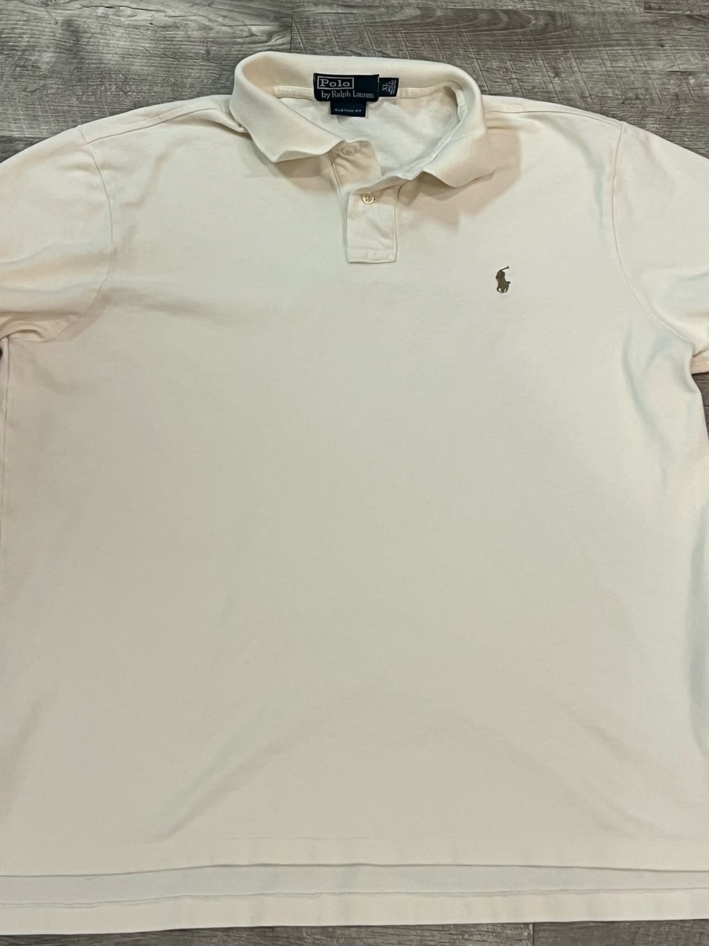 Ralph Lauren Men's Polo in Off-White/Cream XL